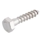 Easydrive  Hex Bolt Thread Cutting Coach Screws 10mm x 50mm 10 Pack
