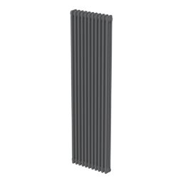 Flomasta 1800mm x 515mm 6215BTU Anthracite Vertical 3 Column Radiator