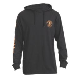 Hard Yakka HY HOODED L/S TEE Sweat Shirts Black Small 29" Chest