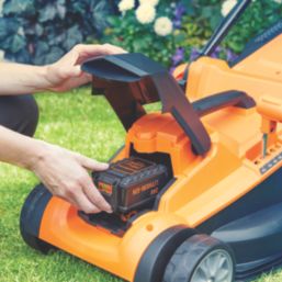 LawnMaster CLMF2437G Combo 24V 2 x 4.0Ah Lithium MX Brushless Cordless Lawn Mower & 3-in-1 Grass Trimmer