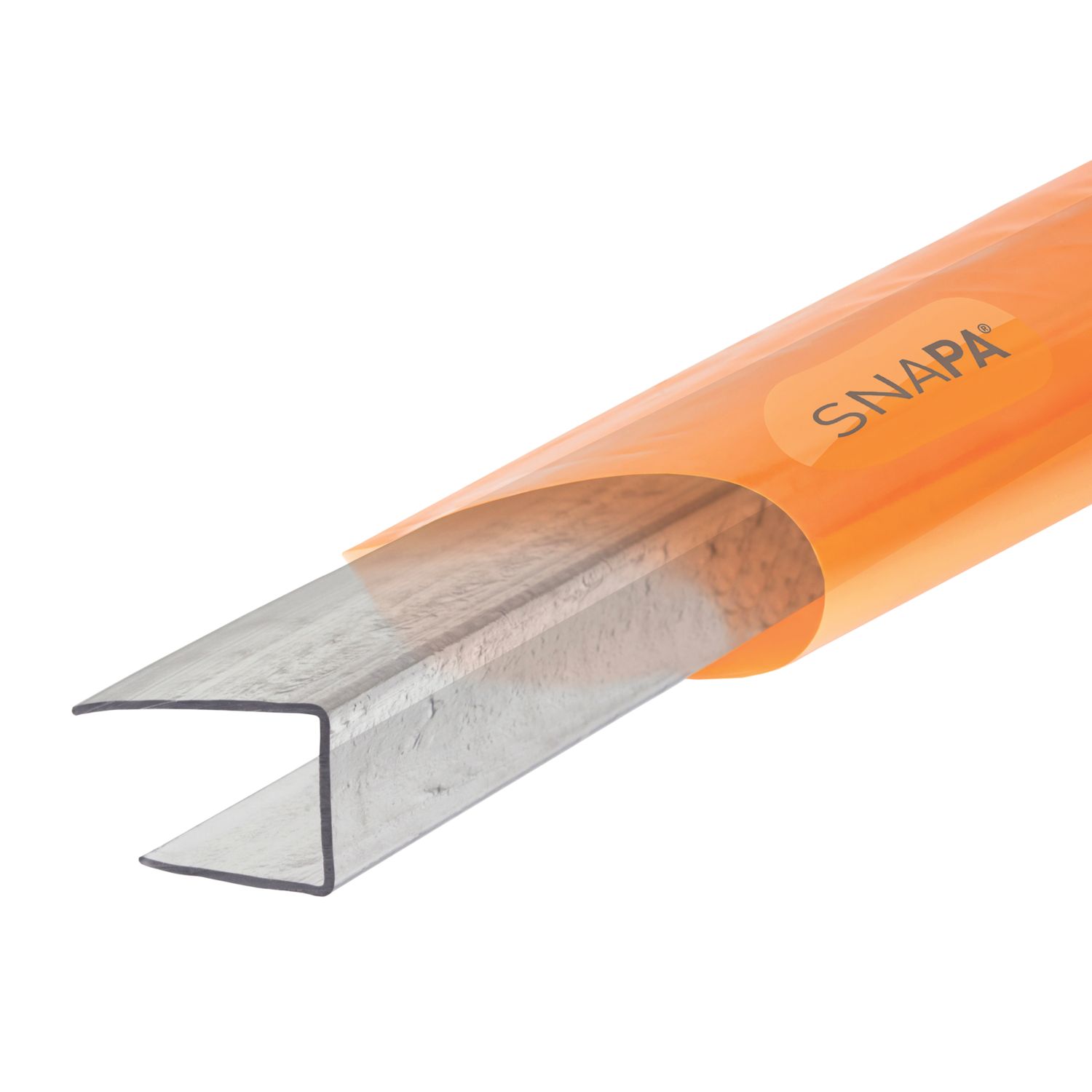 SNAPA Clear 16mm C-Section Glazing Bar 2000mm x 20mm (699FH)