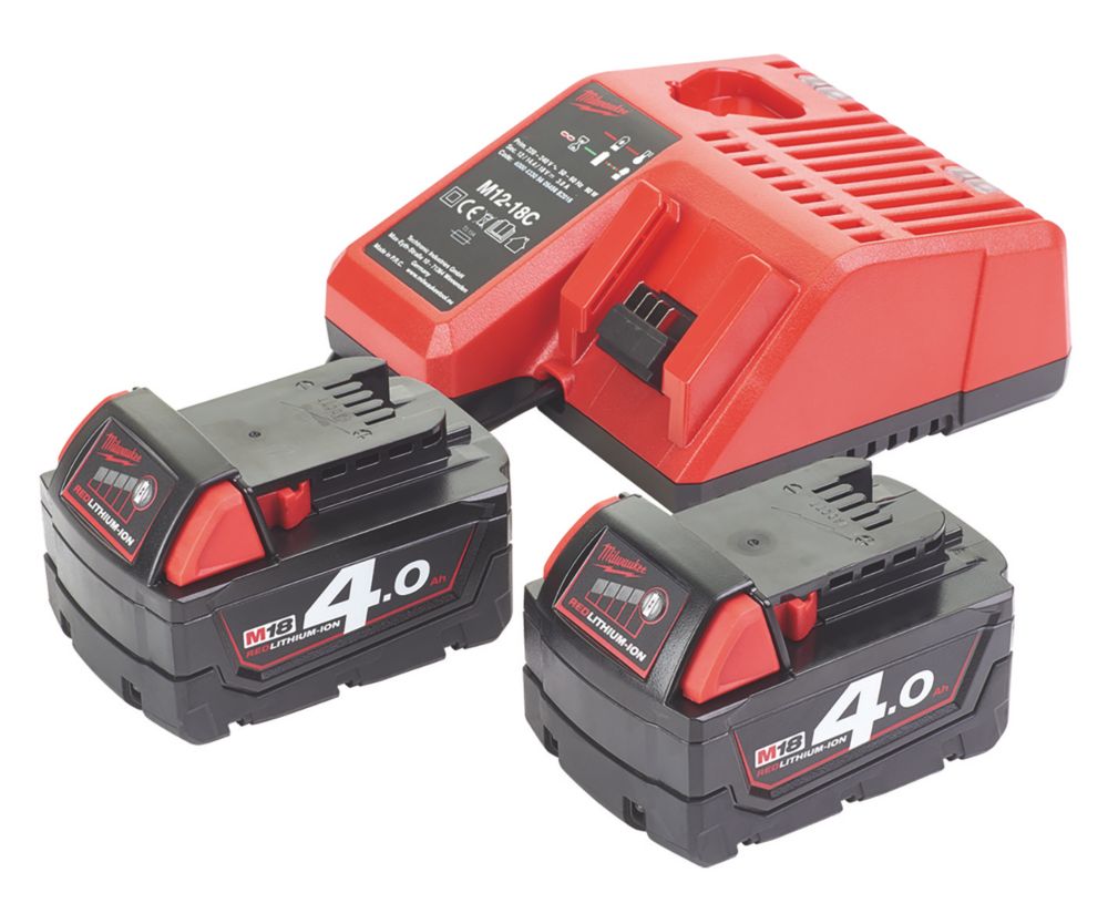 Milwaukee M18 CBLPP2A 402C 18V 2 x 4.0Ah Li Ion RedLithium