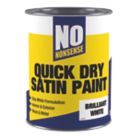 No Nonsense 1Ltr Brilliant White Satin Water-Based Trim Paint