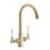 Streame by Abode Keswick Swan Neck Dual-Lever Mono Mixer Brushed Brass