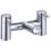 ETAL Juke Polished Chrome 112mm Deck Mounted Lever 2 Tap Holes Bath Mixer Tap