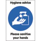 Essentials "Please Sanitise Your Hands" Hygiene Signs 297mm x 210mm 10 Pack