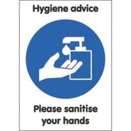 Essentials "Please Sanitise Your Hands" Hygiene Signs 297mm x 210mm 10 Pack