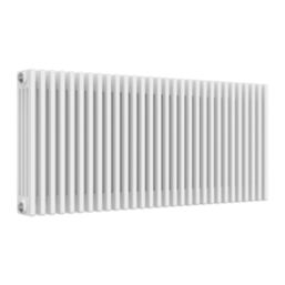 Reina 600mm x 1370mm 7811BTU White Horizontal 4 Column Radiator