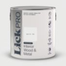 LickPro 2.5Ltr White 04 Satin Water-Based Trim Paint