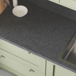 Wilsonart Matt Black Stone Effect Laminate Upstand 3000mm x 100mm x 20mm