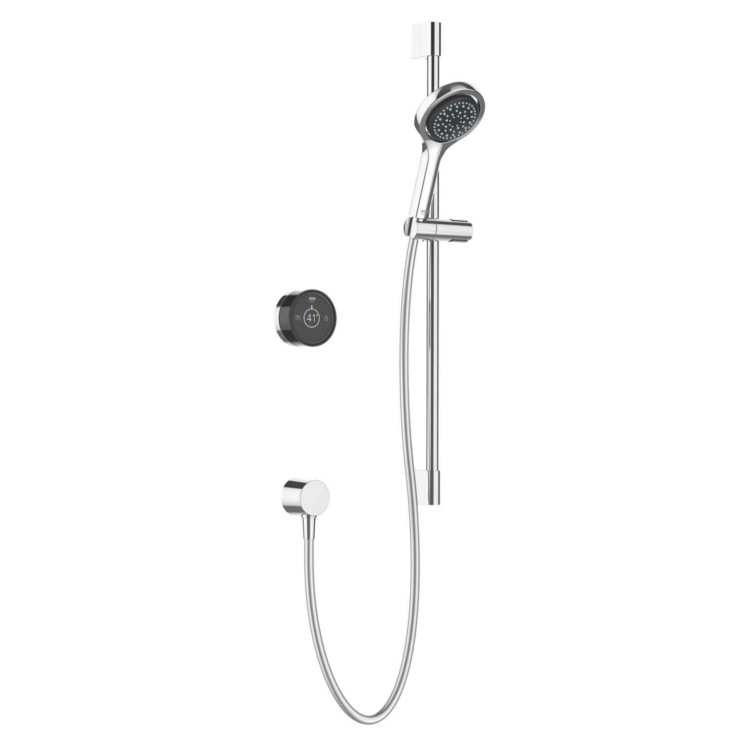 Mira Platinum HP/Combi Rear-Fed Black/Chrome Thermostatic Wireless Digital Mixer Shower (699PC)