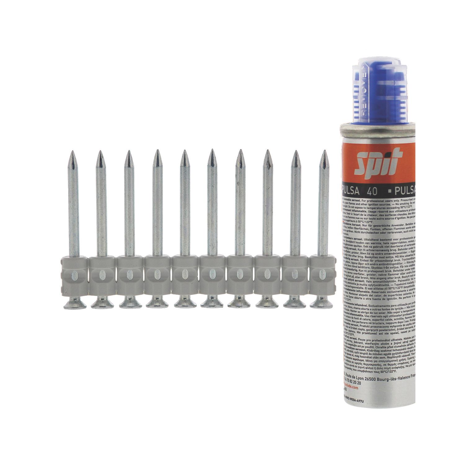 Spit Zinc-Plated FH C6 Collated Nails 6.4mm x 40mm 500 Pack (699PJ)