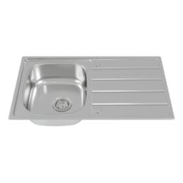 Carysil KD100 / HS605 1 Bowl Stainless Steel Inset Kitchen Sink & Tap Pack 860mm x 500mm