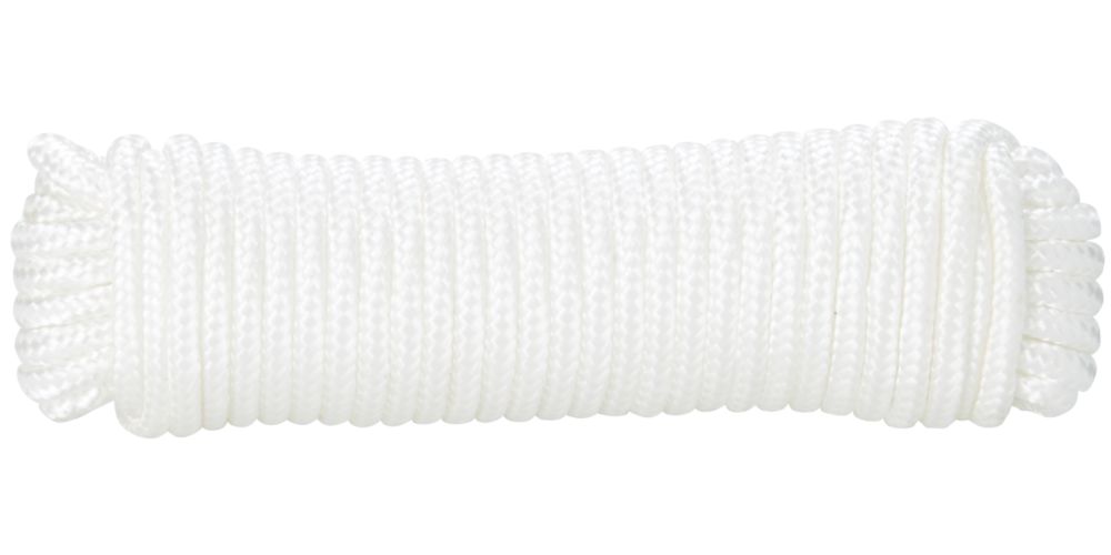 Diall Braided Rope White 5mm x 10m