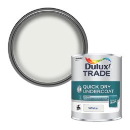 Dulux Trade Quick-Dry 1Ltr White Matt Interior Wood Metal