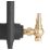 Arroll UK-20 15mm x 1/2" Brass Angled & L/S Traditional Manual Radiator Valve & Lockshield
