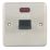 Hager Sollysta WRDP50NBSB 50A 1-Gang 2P+E Control Switch Brushed Steel with LED with Black Inserts