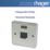 Hager Sollysta WRDP50NBSB 50A 1-Gang 2P+E Control Switch Brushed Steel with LED with Black Inserts