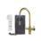 ETAL Cygne Pull-Out Style 3-in-1 Instant Boiling Water Kitchen Tap Brushed Brass