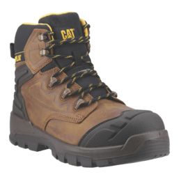 CAT  Size 6  Beige Waterproof Steel Toe Cap Safety Boots