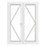 Crystal  White Triple-Glazed uPVC French Door Set 2055mm x 1590mm