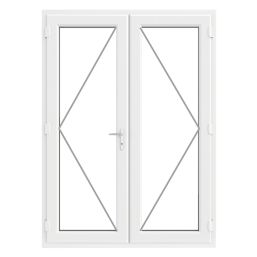 Crystal  White Triple-Glazed uPVC French Door Set 2055mm x 1590mm