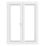 Crystal  White Triple-Glazed uPVC French Door Set 2055mm x 1590mm