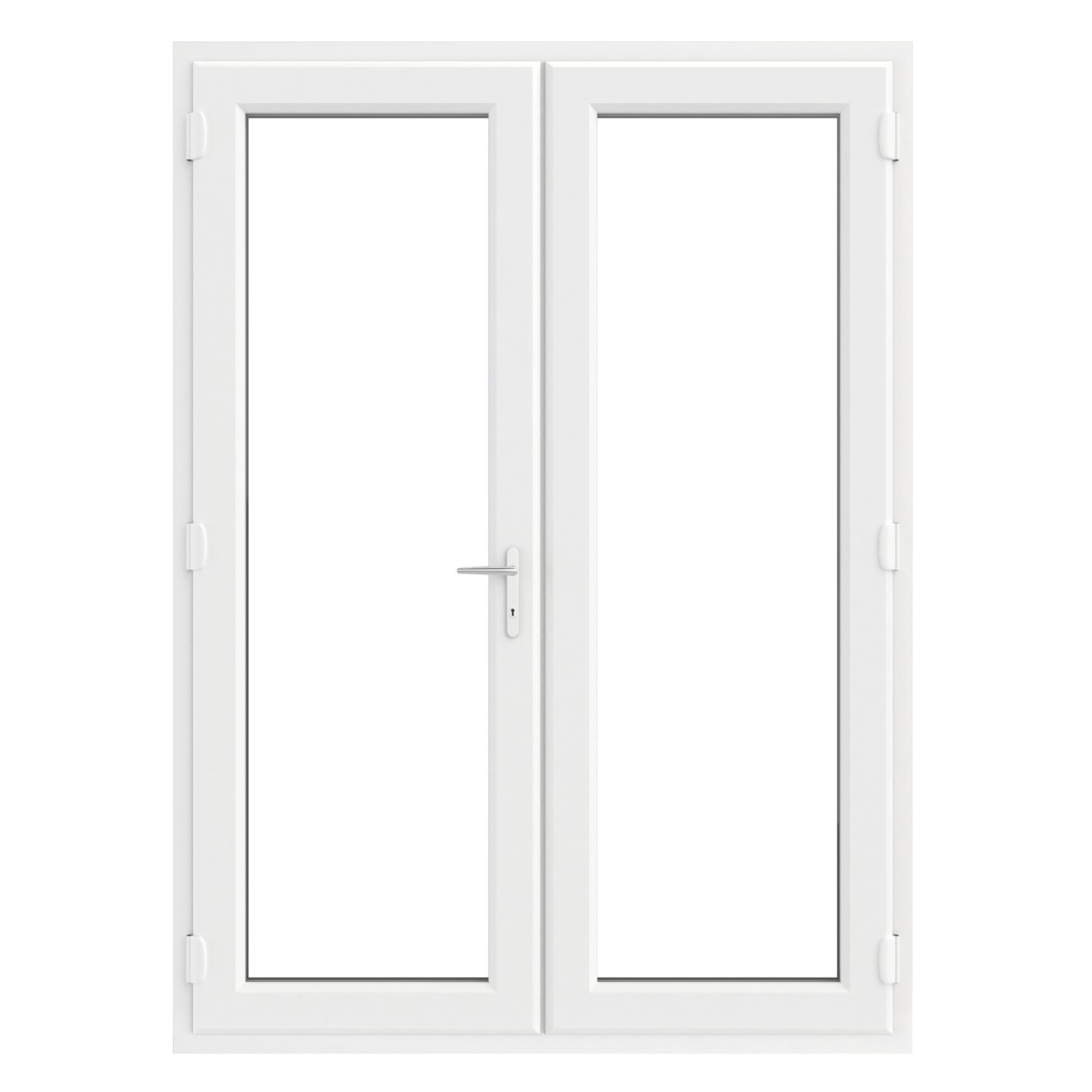 Crystal White Triple-Glazed uPVC French Door Set 2055mm x 1590mm (700JM)