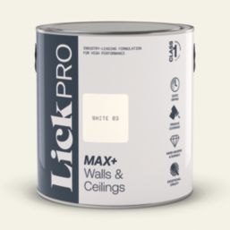 LickPro Max+ 2.5Ltr White 03 Eggshell Emulsion  Paint