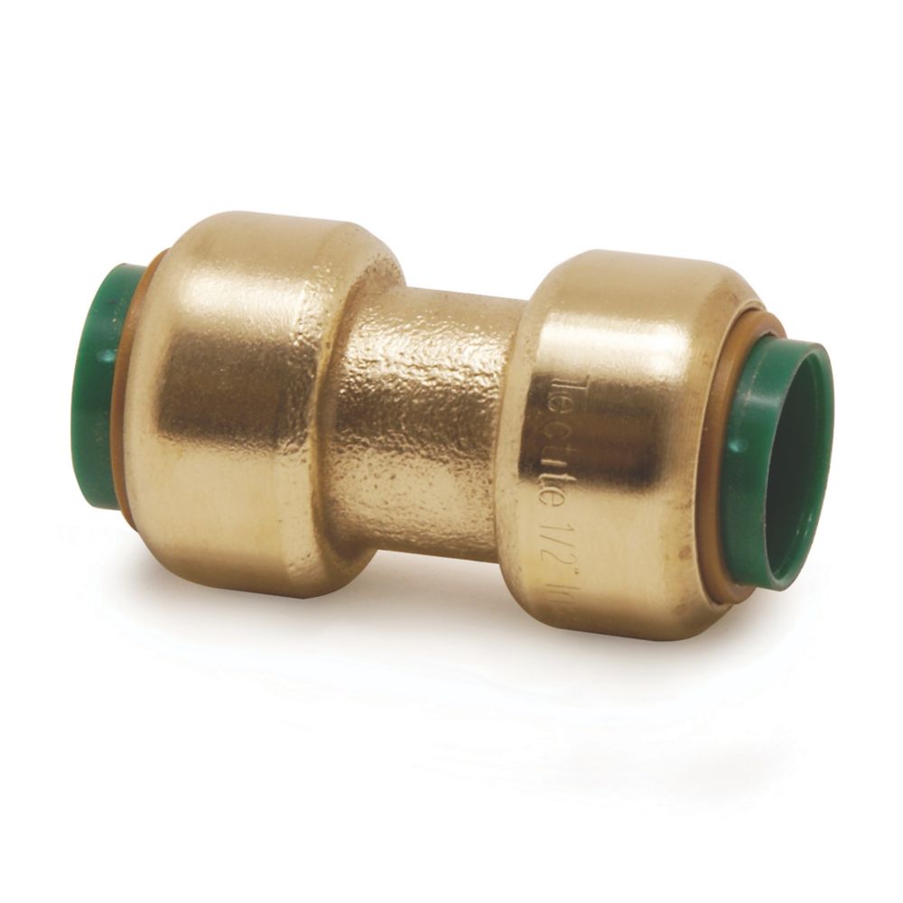 Tectite Classic T1 Brass PushFit Equal Straight Coupling 3/4" Screwfix