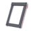 Keylite  Manual Centre-Pivot Grey & White Timber Double-Glazed Roof Window Clear 780mm x 1180mm