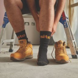 Site Willstrop Work Socks Black 3-7 5 Pairs