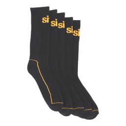 Site Willstrop Work Socks Black 3-7 5 Pairs