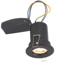 Saxby Major GU10 Fixed  Fire Rated Recessed Downlight Black