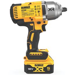 DEWALT DCF900P2T-GB 18V 2 x 5.0Ah Li-Ion XR Brushless Cordless 1/2" Hog Ring High Torque Impact Wrench