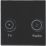 British General  Duplex Modular TV Socket Black