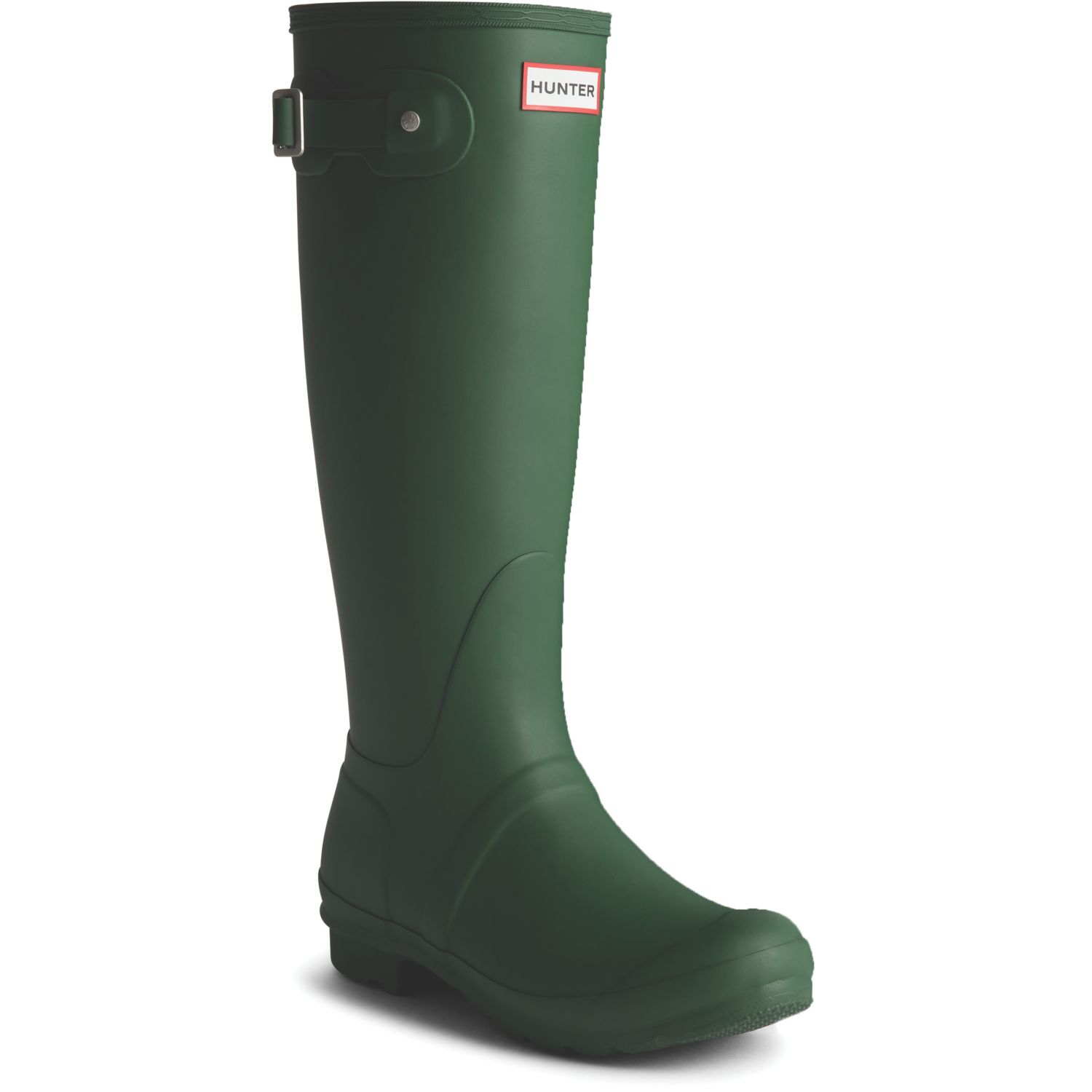 Hunter Original Tall Tartan Back Strap Size 3 Womens Green Non Safety Wellies (700YG)