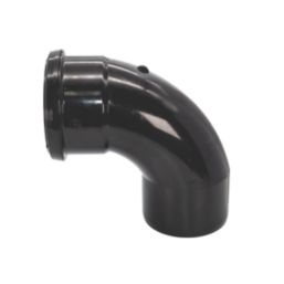 FloPlast  Push-Fit 92.5° Single Socket Bend Black 110mm