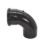 FloPlast  Push-Fit 92.5° Single Socket Bend Black 110mm