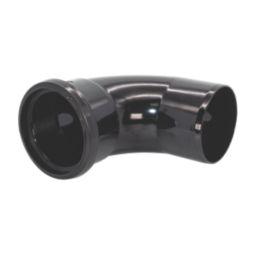FloPlast  Push-Fit 92.5° Single Socket Bend Black 110mm