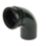 FloPlast  Push-Fit 92.5° Single Socket Bend Black 110mm