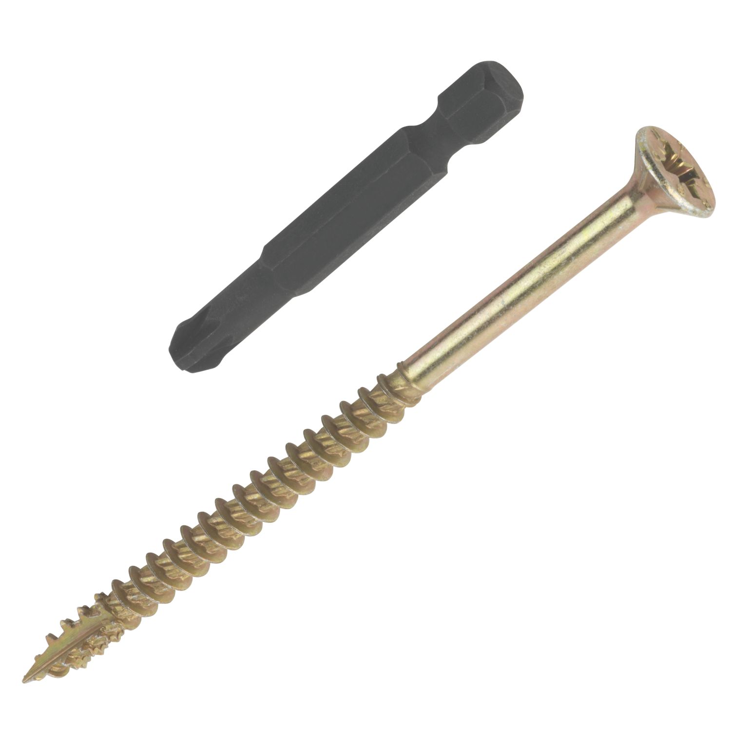 Turbo II PZ Double-Countersunk Thread Cutting Multipurpose Screws 5mm x 90mm 100 Pack (7013P)