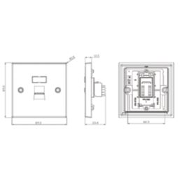 Knightsbridge  1-Gang RJ45 Antique Brass with Colour-Matched Inserts