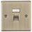 Knightsbridge  1-Gang RJ45 Antique Brass with Colour-Matched Inserts