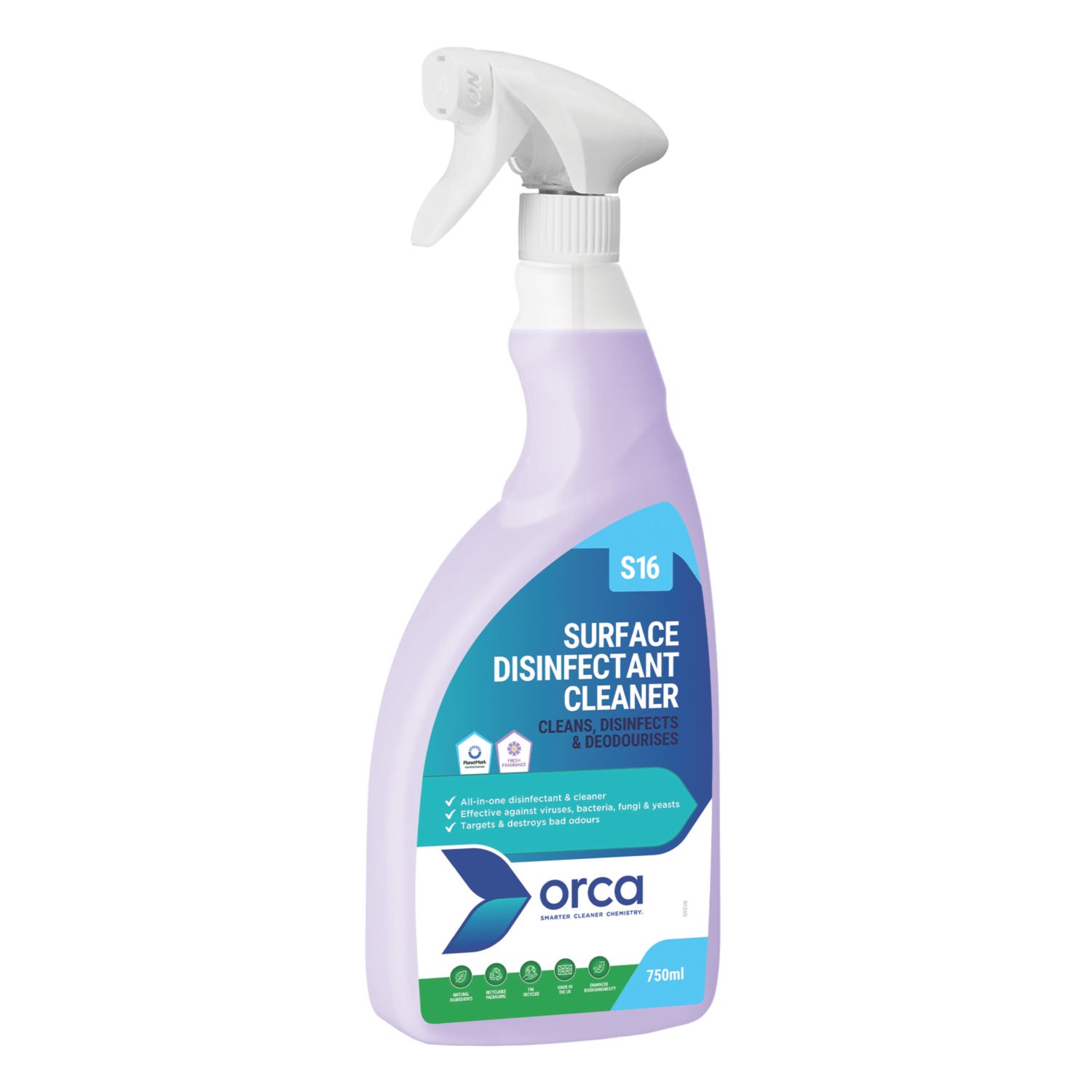 Orca S16 Fragranced Surface Disinfectant 0.75Ltr (701CH)