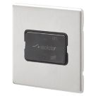 MK Aspect 10A 1-Gang 3-Pole Fan Isolator Switch Brushed Stainless Steel  with Black Inserts