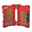 Milwaukee   Hex Shank RedHex HSS Metal Drill Bit Set 19 Piece Set