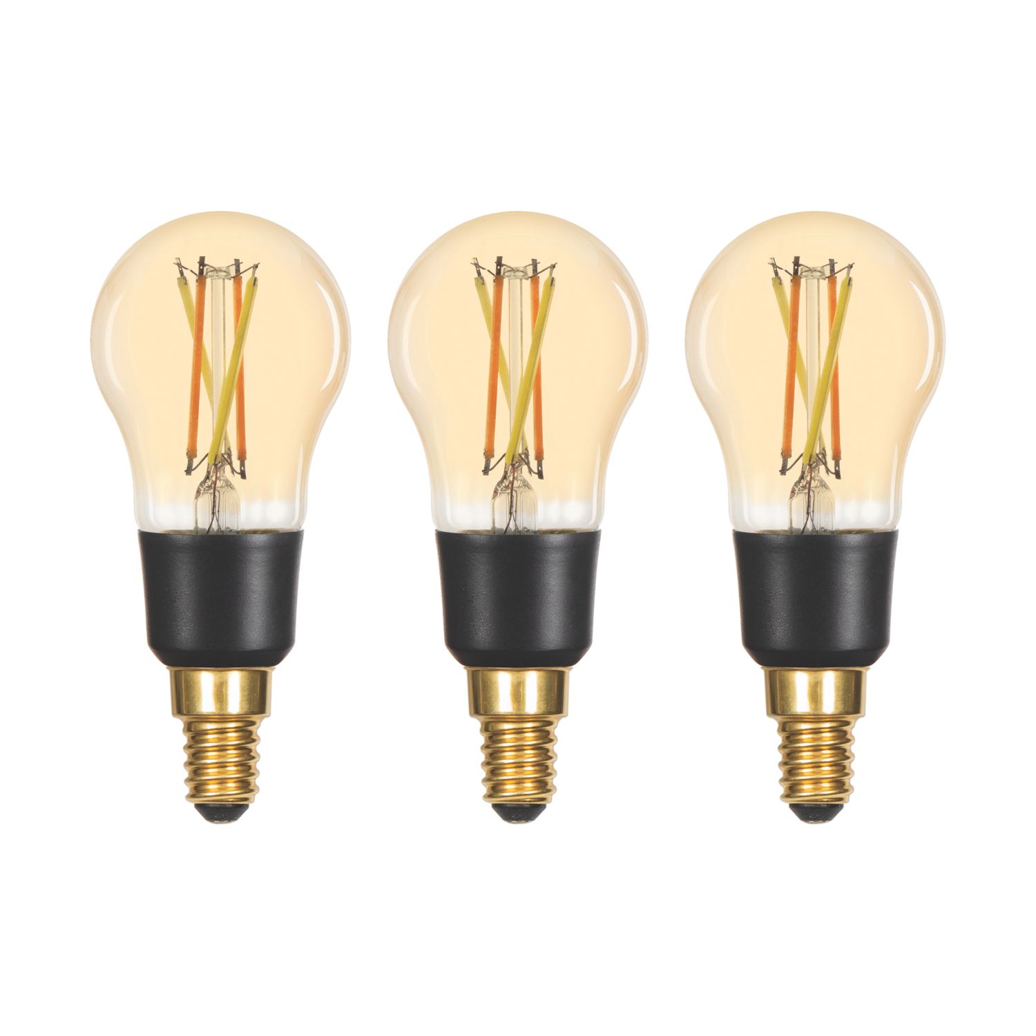 LAP E14 Mini Globe LED Virtual Filament Smart Light Bulb 4.2W 470lm 3 Pack (701FM)