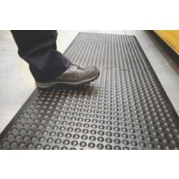 COBA Bubblemat Anti-Fatigue Floor End Mat Black 0.9m x 0.6m x 14mm