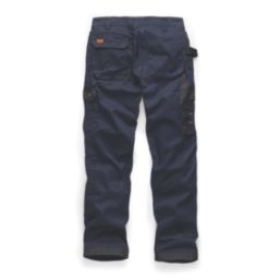 Scruffs Worker Plus Trousers Navy/Black 30" W 32" L